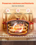 Enameled Cast Iron Dutch Oven 5.7L Red Induction Oven Safe 260°C