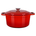Enameled Cast Iron Dutch Oven 5.7L Red Induction Oven Safe 260°C