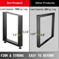 Metal Table Legs Frame 600x720mm Black Dining Desk