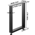 Metal Table Legs Frame 600x720mm Black Dining Desk