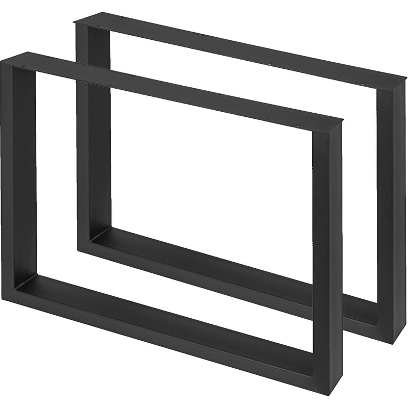 Steel Table Legs 800x720mm Black Metal Dining Office Desk Set 2