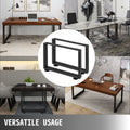 Steel Table Legs 800x720mm Black Metal Dining Office Desk Set 2