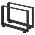 Steel Table Legs 800x720mm Black Metal Dining Office Desk Set 2