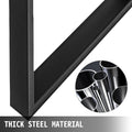 Black Steel Table Legs 35x28 Inch Set of 2 Dining Office Desk