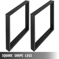 Black Steel Table Legs 35x28 Inch Set of 2 Dining Office Desk