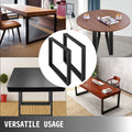 Black Steel Table Legs 35x28 Inch Set of 2 Dining Office Desk