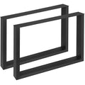 Black Steel Table Legs 35x28 Inch Set of 2 Dining Office Desk