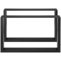 Black Steel Table Legs 35x28 Inch Set of 2 Dining Office Desk
