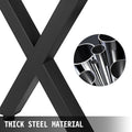 Set of 2 Steel Table Legs, 28\'\'Height 24\'\'Wide Dining Table Legs, Heavy Duty 3.1\