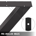 Set of 2 Steel Table Legs, 28\'\'Height 24\'\'Wide Dining Table Legs, Heavy Duty 3.1\