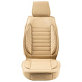 Seat Covers Universal Car Front 2pcs Faux Leather Beige Airbag Compatible