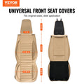 Seat Covers Universal Car Front 2pcs Faux Leather Beige Airbag Compatible