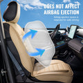 Seat Covers Universal Car Front 2pcs Faux Leather Beige Airbag Compatible