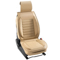 Seat Covers Universal Car Front 2pcs Faux Leather Beige Airbag Compatible