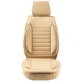 Seat Covers Universal Car Front 2pcs Faux Leather Beige Airbag Compatible