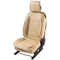 Seat Covers Universal Car Front 2pcs Faux Leather Beige Airbag Compatible