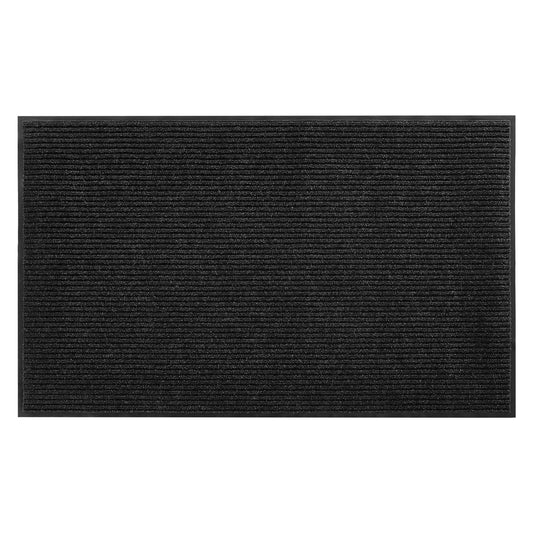 Front Door Mat 1829x1219mm Grey Striped PVC Backing Indoor Outdoor