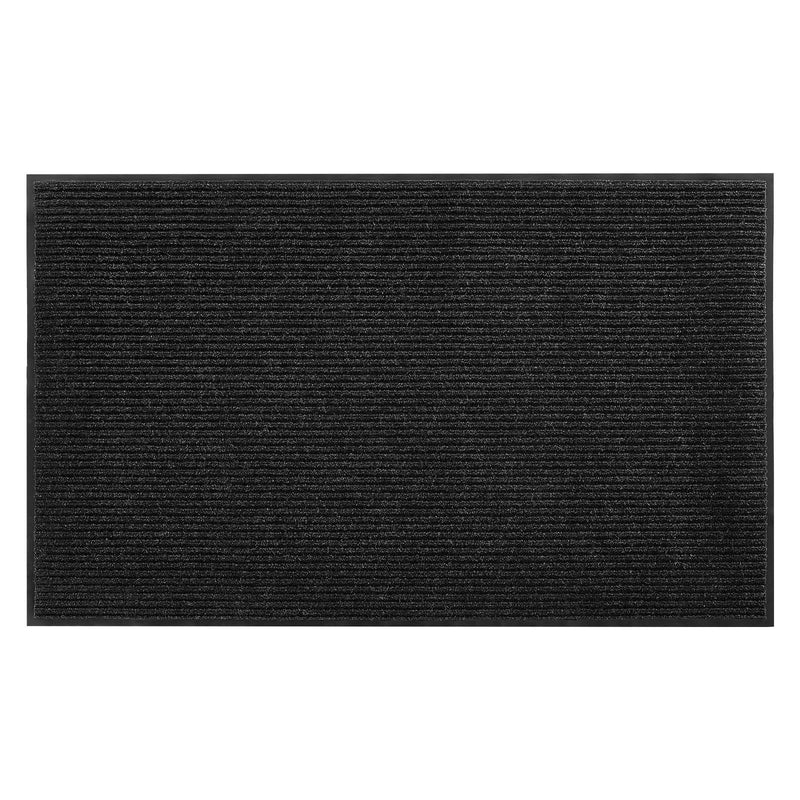 Front Door Mat 1829x1219mm Grey Striped PVC Backing Indoor Outdoor