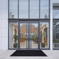 Front Door Mat 1829x1219mm Grey Striped PVC Backing Indoor Outdoor