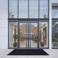 Front Door Mat 2438x1219mm Grey Striped PVC Backing Heavy Duty