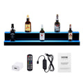 LED Bar Shelf 2 Tier 40 Inch Liquor Bottle Display Whiskey Rack