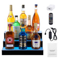 LED Lighted Liquor Bottle Display Bar Shelf RF & App Control 406mm 3-Step