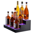 LED Lighted Liquor Bottle Display Bar Shelf RF & App Control 406mm 3-Step