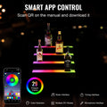 LED Liquor Bottle Display Shelf 4-Step 406mm RF App Control