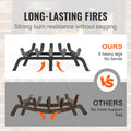 Fireplace Log Grate 533mm Heavy Duty Steel 6 Legs Firewood Rack