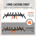 Fireplace Log Grate 685.8mm Heavy Duty 6 Legs Steel Bars