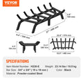 Fireplace Log Grate 685.8mm Heavy Duty 6 Legs Steel Bars