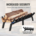 Fireplace Log Grate 762mm Heavy Duty Steel 6 Legs Indoor Outdoor