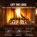 Fireplace Log Grate 762mm Heavy Duty Steel 6 Legs Indoor Outdoor