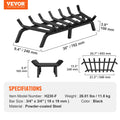 Fireplace Log Grate 762mm Heavy Duty Steel 6 Legs Indoor Outdoor