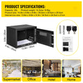 Safe Box, 0.8 CU.FT Fingerprint Safe Box for Money w/ 2 Keys & Digital Keypad, Q235 Steel Safe Box for Storing Cash, Jewelry, Pistols, Documents, Watches in Home & Office & Hotel