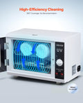 Nail Tool Ultrasonic Cleaner 12L Tempered Glass Timer 185nm UV
