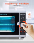 Nail Tool Ultrasonic Cleaner 12L Tempered Glass Timer 185nm UV