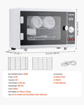 Nail Tool Ultrasonic Cleaner 12L Tempered Glass Timer 185nm UV