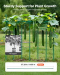 Garden Stakes 50 Pack 1455mm Plastic Coated Metal Tomato Plant Support