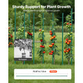 Garden Stakes, 25 Pack, 1800 mm, Plastic Coated Metal Tomato Stakes, Garden Sticks for Plants Support, with Pointed End and Non-Slip Bumps for Growing Climbing Plants, Outdoor Vegetables