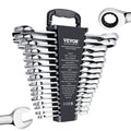 16 Piece Ratcheting Wrench Set Metric 8-24mm Cr-V Steel
