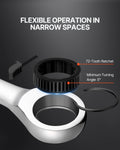 16 Piece Ratcheting Wrench Set Metric 8-24mm Cr-V Steel