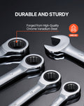 16 Piece Ratcheting Wrench Set Metric 8-24mm Cr-V Steel