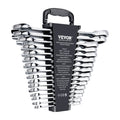 16 Piece Ratcheting Wrench Set Metric 8-24mm Cr-V Steel