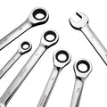 16 Piece Ratcheting Wrench Set Metric 8-24mm Cr-V Steel