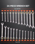 Combination Wrench Set 24pc SAE Metric 1/4