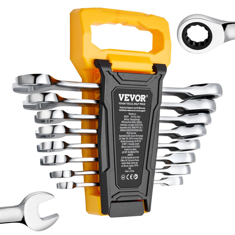 Combination Wrench Set 8-Piece Metric 8-19mm Organiser