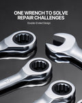 Combination Wrench Set 8-Piece Metric 8-19mm Organiser