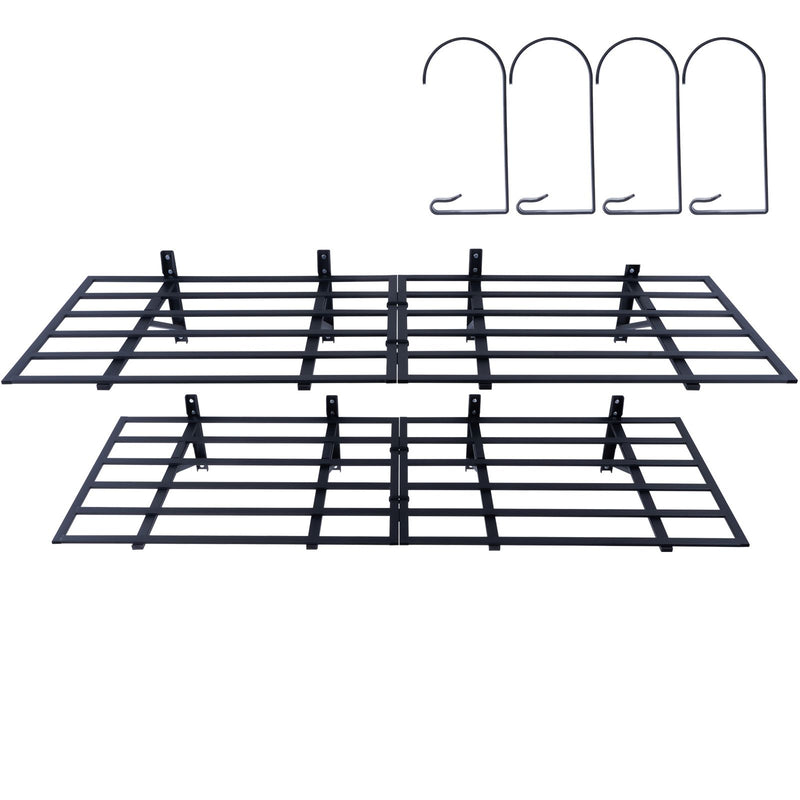 2PCS 72x24in Garage Storage Shelving Wall Mounted Heavy Duty Shelves Rack