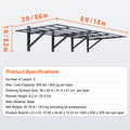 2PCS 72x24in Garage Storage Shelving Wall Mounted Heavy Duty Shelves Rack